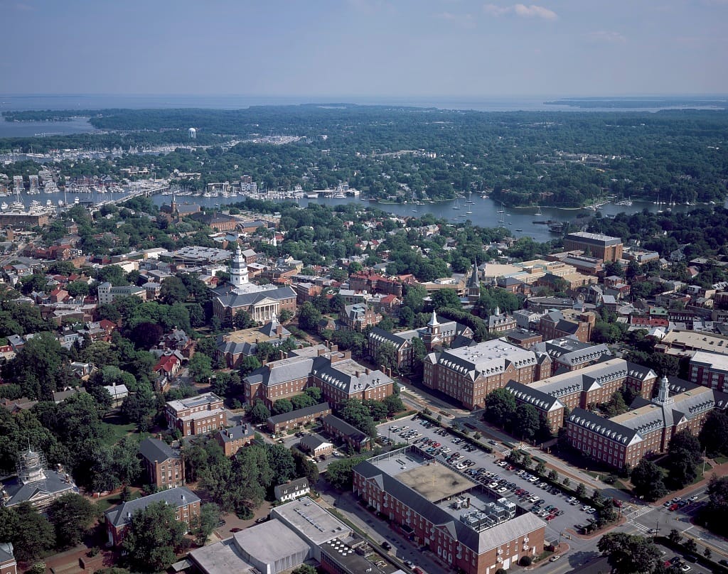 Aerial view of Annapolis, Maryland